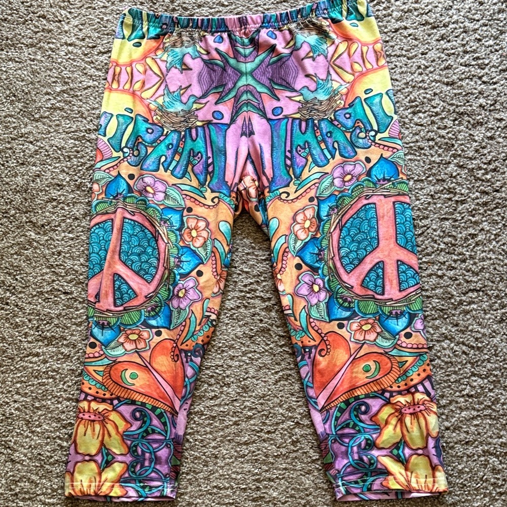 Vibrant Peace Sign Women's Leggings